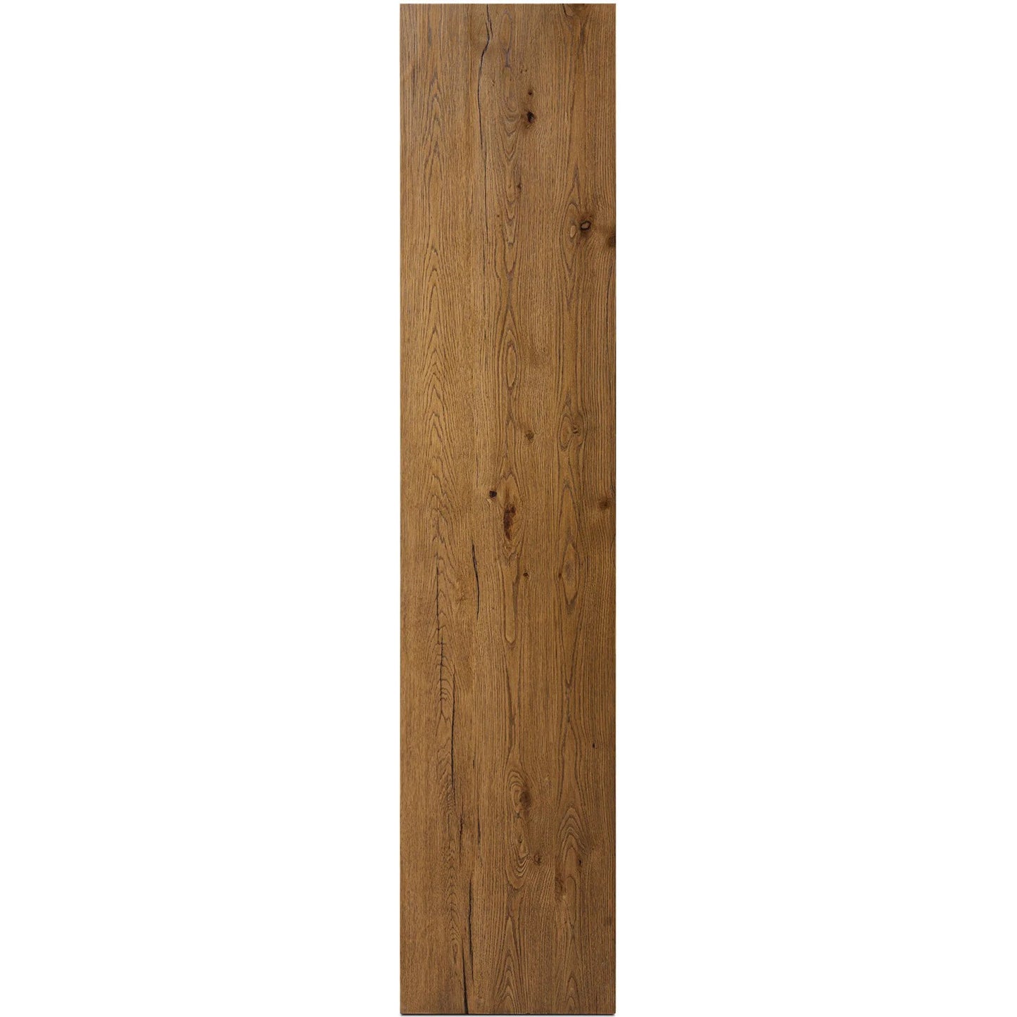006 SI-2257153 | Additional Silo | Theodore Bookcase by Four Hands in rustic amber oak veneer. Made from thick oak veneer, engineered hardwood in a transitional style.