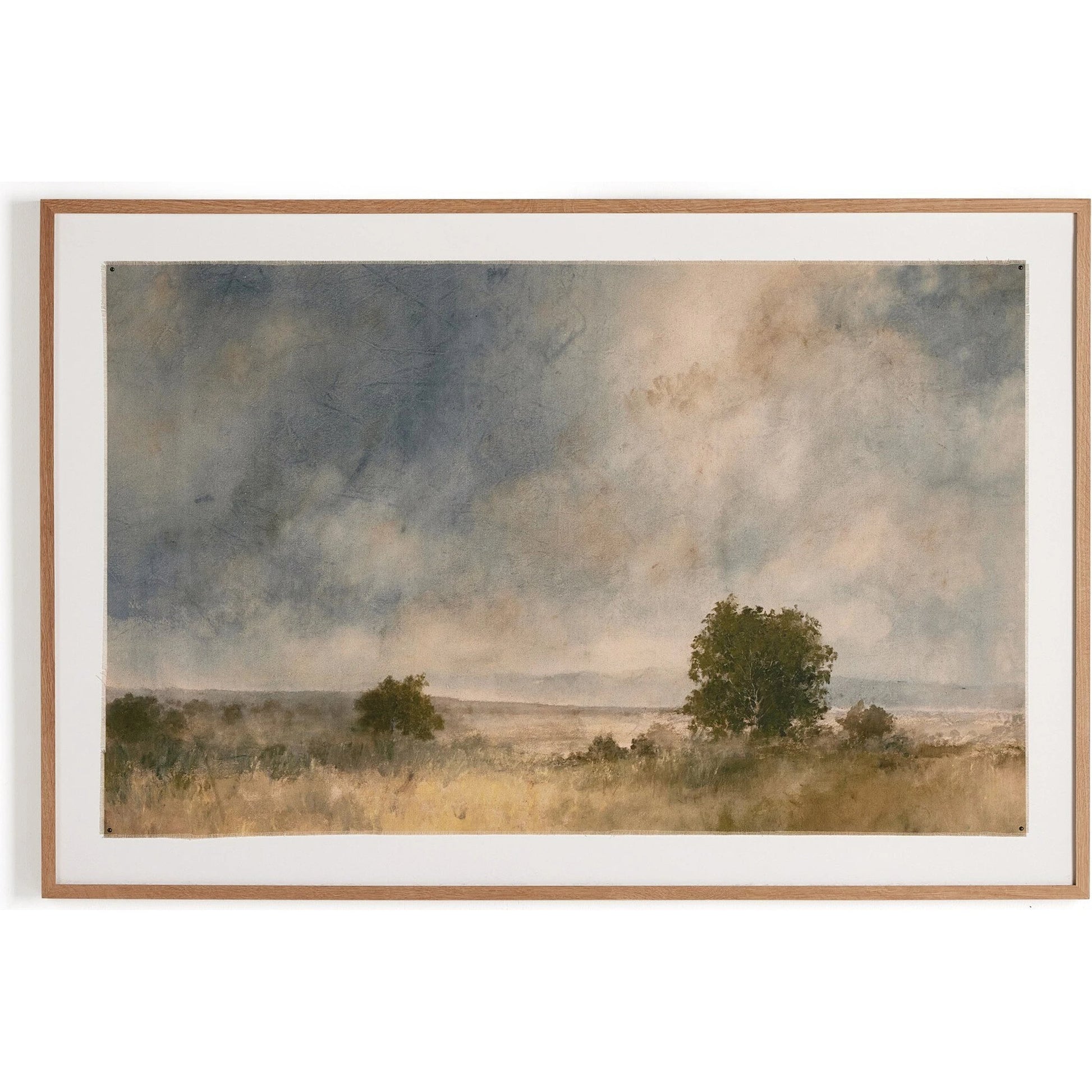 Blue Splendor by Aileen Fitzgerald by Four Hands in vertical grain white oak. Made from vertical grain 2.5 white oak, fredrix 558 raw canvas in a modern style.