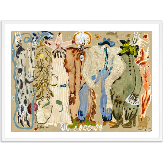 Blue Eyed Snake Woman by Caroline Pinney by Four Hands. Made from matte paper in a modern style.