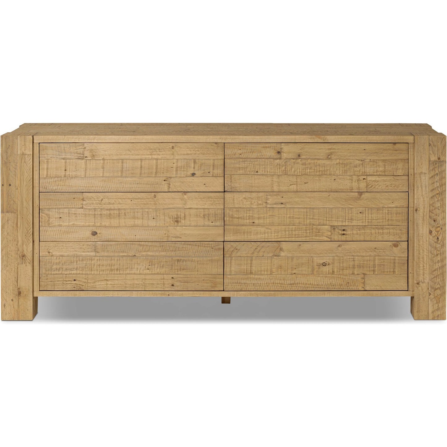 000 SI-2635340 | Additional Silo | Perot 6 Drawer Dresser by Four Hands in light blonde pine. Made from solid reclaimed pine in a unique style.