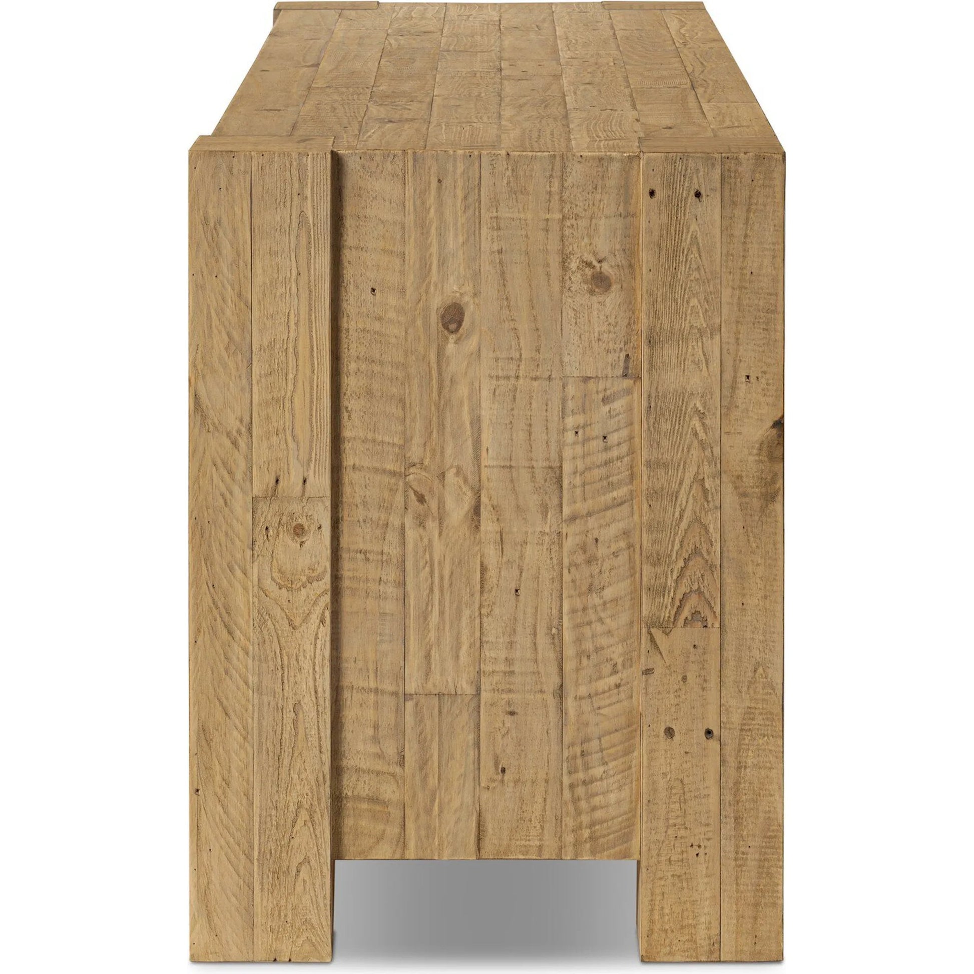 Perot 6 Drawer Dresser by Four Hands in light blonde pine. Made from solid reclaimed pine in a unique style.