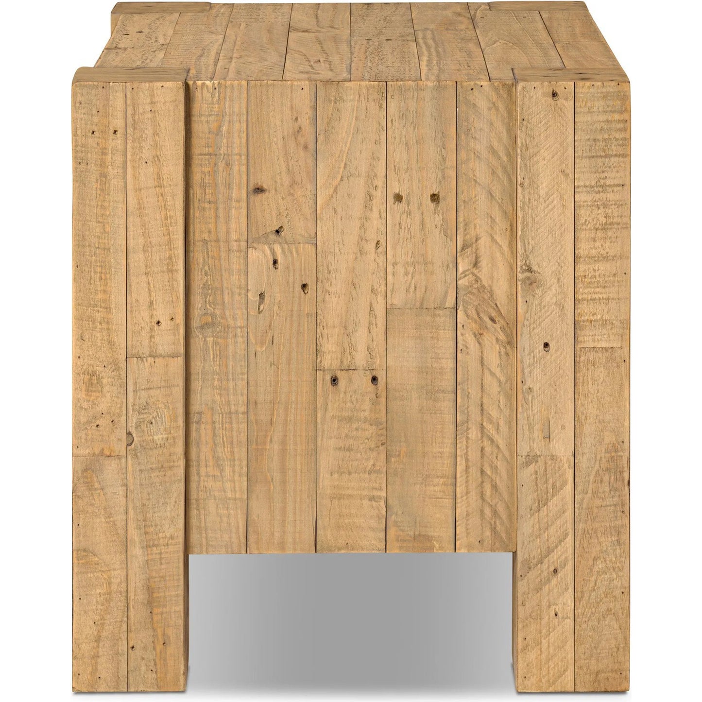 001 SI-2635342 | Additional Silo | Perot Nightstand by Four Hands in light blonde pine. Made from solid reclaimed pine in a unique style.