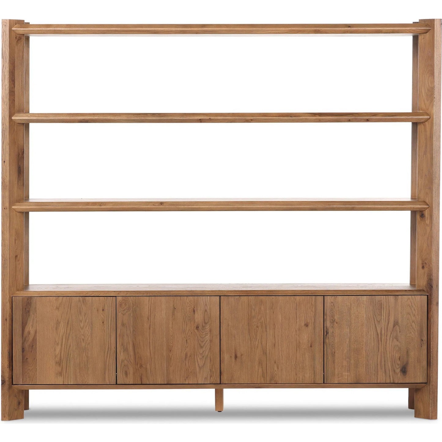 008 SI-2535275 | Additional Silo | Orwin Wide Bookshelf by Four Hands in worn oak, worn oak veneer. Made from solid oak, oak veneer in a transitional style.