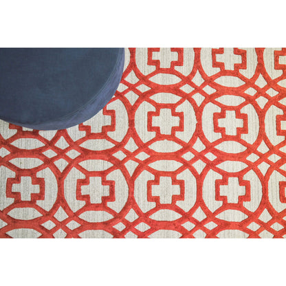 Windsor 2455 Rug by Exquisite Rugs in rust, gray. Made from wool, bamboo silk in a unique style.