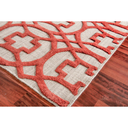 Windsor 2455 Rug by Exquisite Rugs in rust/gray. Made from wool, bamboo silk in a unique style.