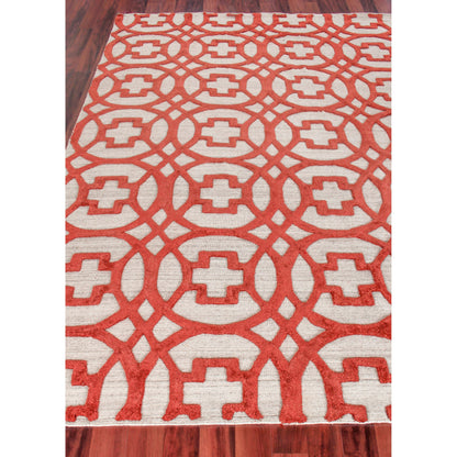 Windsor 2455 Rug by Exquisite Rugs in rust, gray. Made from wool, bamboo silk in a unique style.