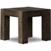 Abaso End Table by Four Hands. Made from thick oak veneer, engineered hardwood in a rustic style.