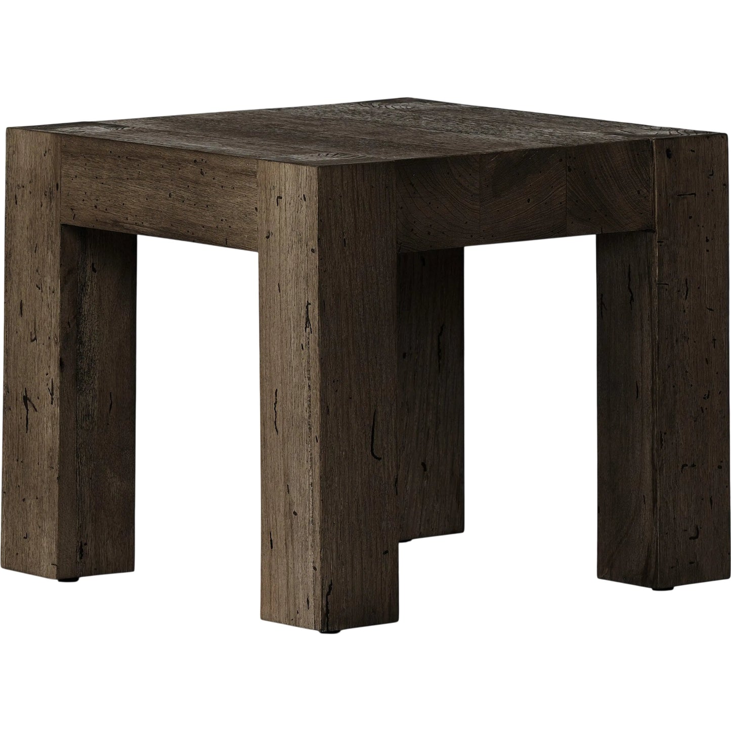 002 SI-2257155 | Primary Silo | Abaso End Table by Four Hands. Made from thick oak veneer, engineered hardwood in a rustic style.