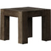 Abaso End Table by Four Hands. Made from thick oak veneer, engineered hardwood in a rustic style.