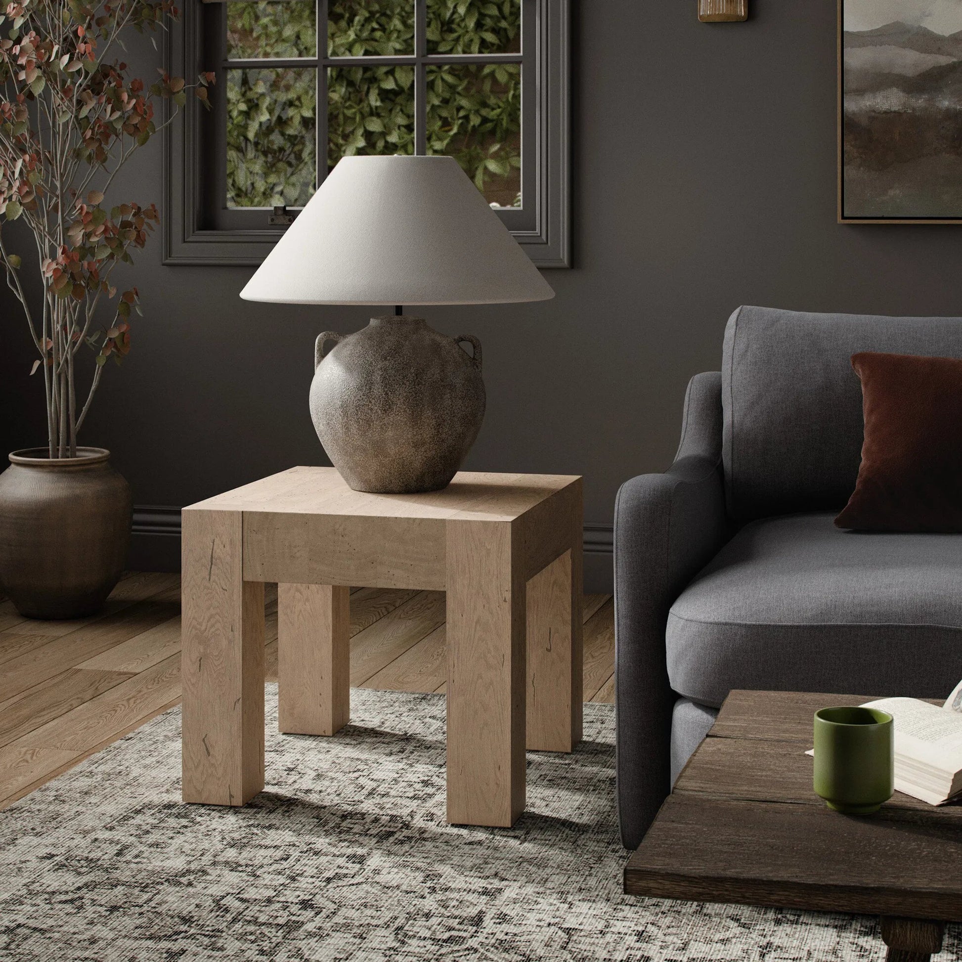 Abaso End Table by Four Hands. Made from unique in a rustic style.