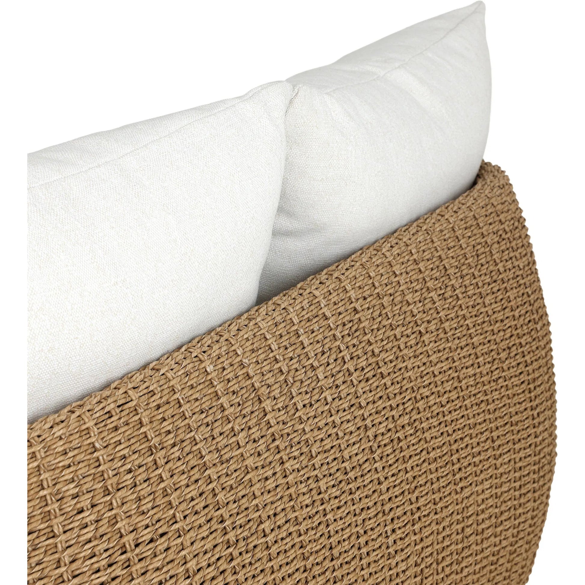 Maven Outdoor Double Chaise by Four Hands in faux hyacinth, alessi linen. Made from 100% polyethylene, 100% polypropylene in a transitional style.