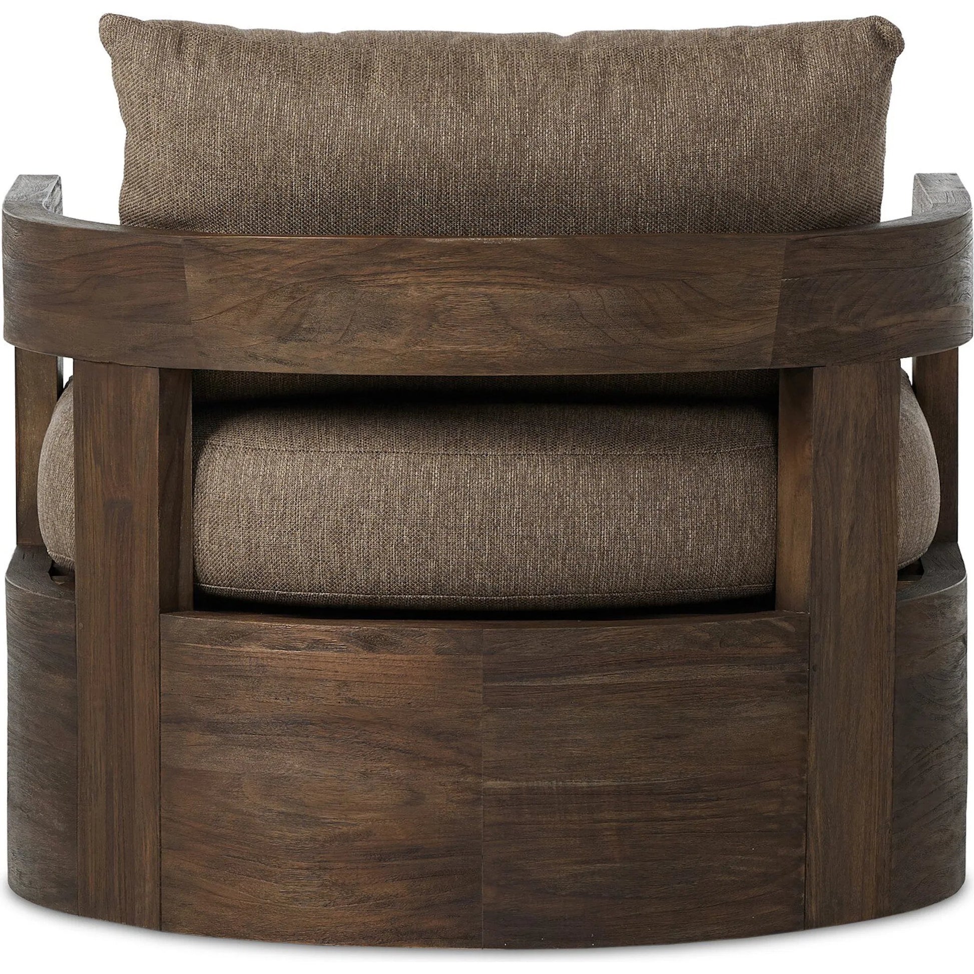 Jackson Outdoor Swivel Chair by Four Hands. Made from 100% olefin, solid fsc®-certified teak in a modern style.