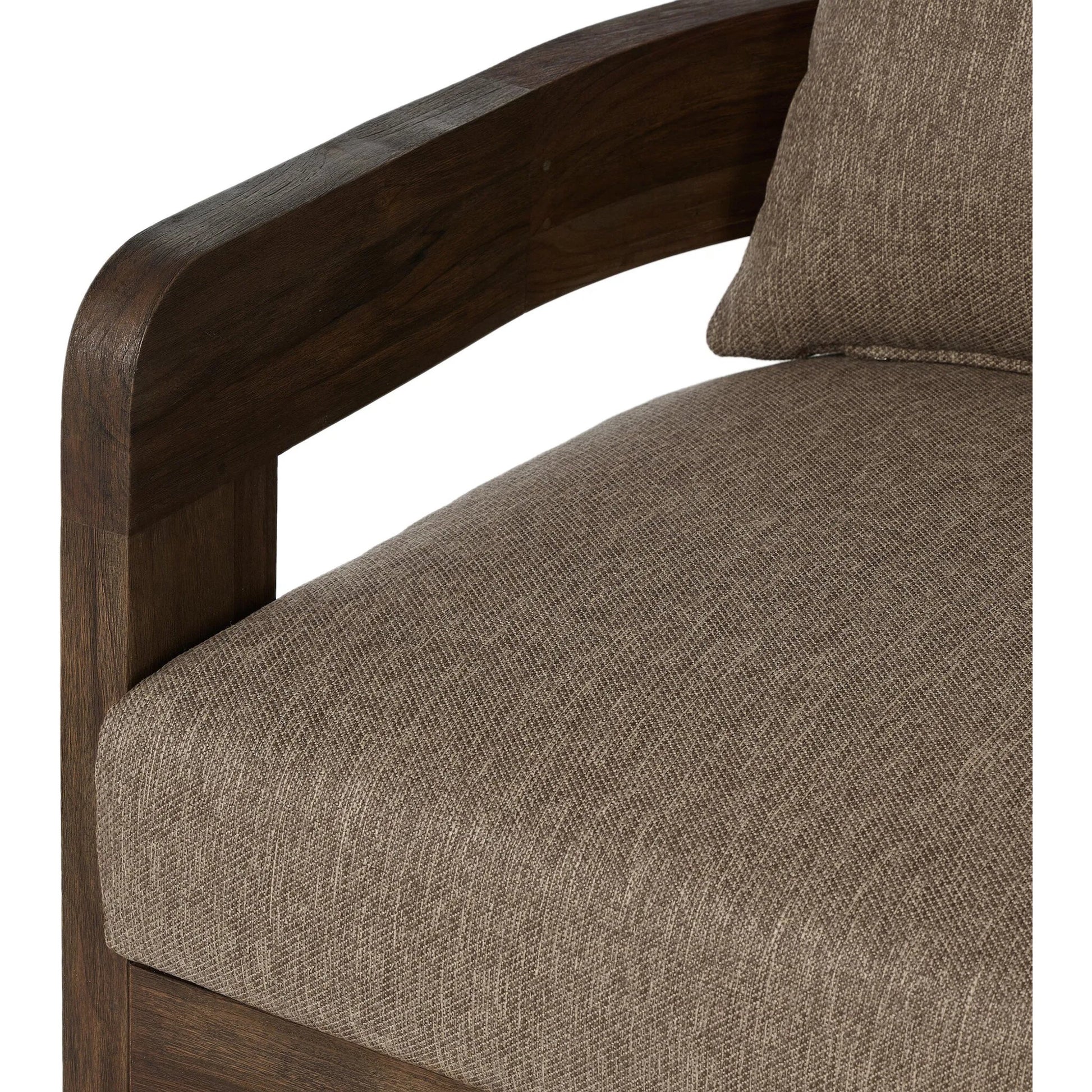 Jackson Outdoor Swivel Chair by Four Hands. Made from 100% olefin, solid fsc®-certified teak in a modern style.