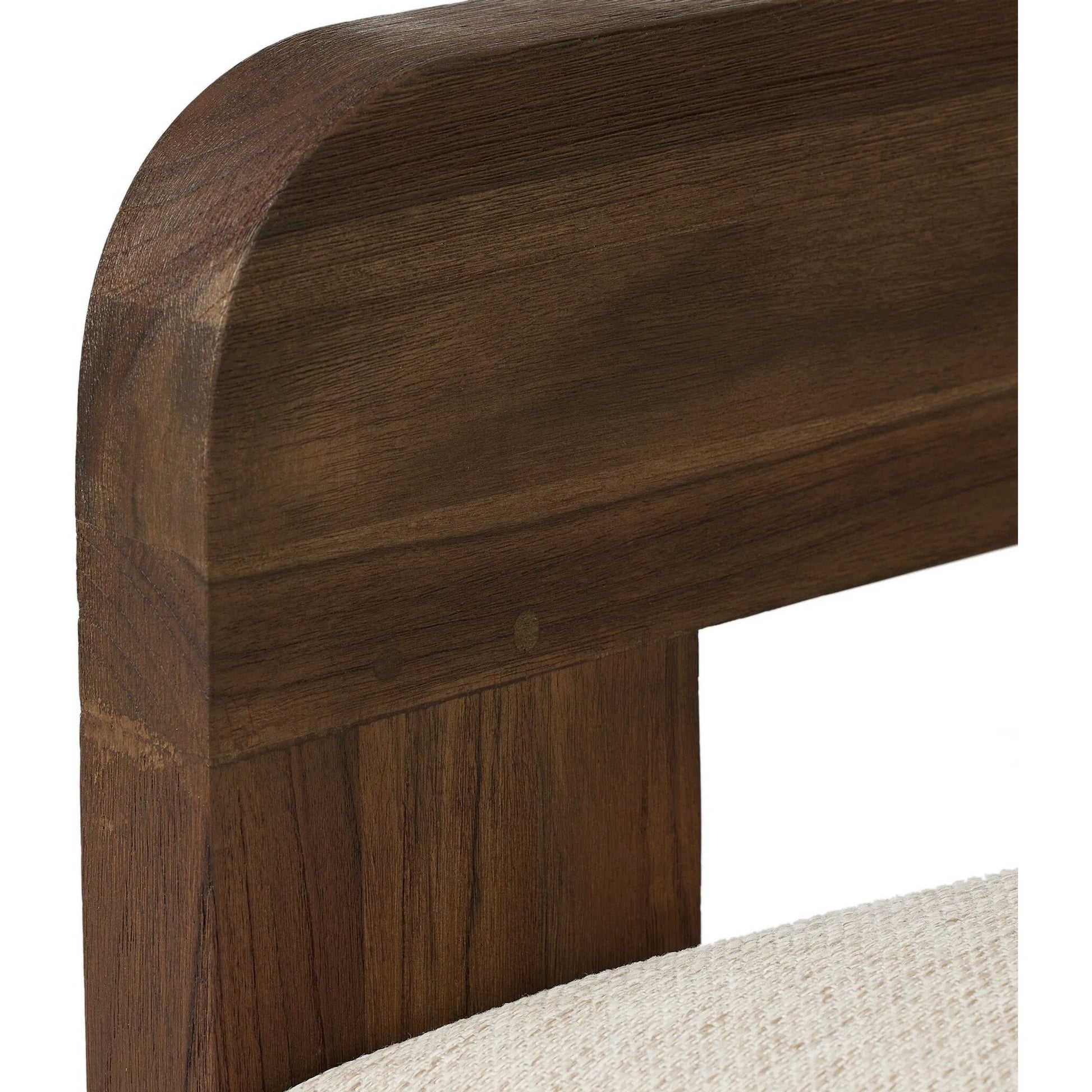 Jackson Outdoor Swivel Chair by Four Hands. Made from 100% olefin, solid fsc®-certified teak in a modern style.
