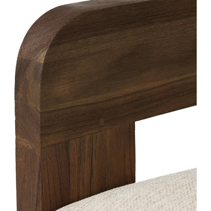 Jackson Outdoor Swivel Chair by Four Hands. Made from 100% olefin, solid fsc®-certified teak in a modern style.