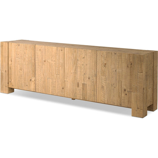 Perot Sideboard by Four Hands in light blonde pine. Made from solid reclaimed pine in a unique style.