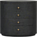Amelia Oval Nightstand by Four Hands. Made from painted linen in a transitional style.