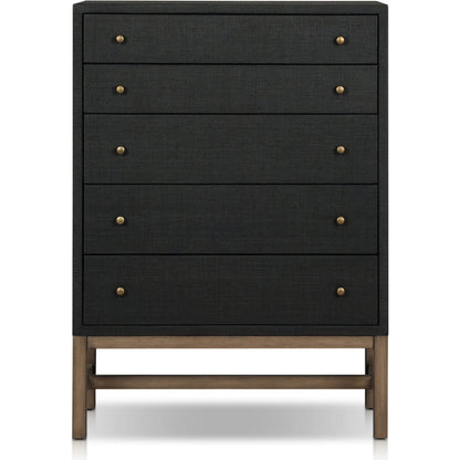 Fiona Tall Dresser by Four Hands. Made from sugar palm, solid mahogany in a unique style.