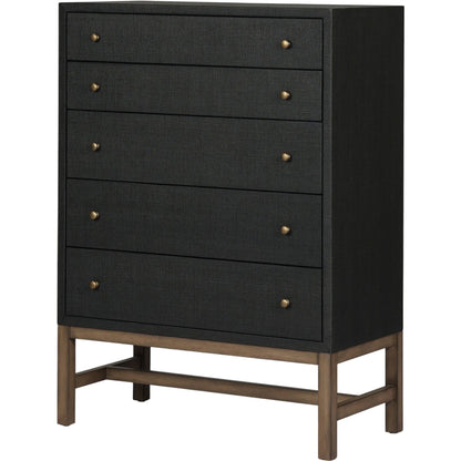 Fiona Tall Dresser by Four Hands. Made from sugar palm, solid mahogany in a unique style.