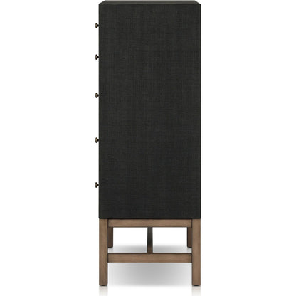 Fiona Tall Dresser by Four Hands. Made from sugar palm, solid mahogany in a unique style.