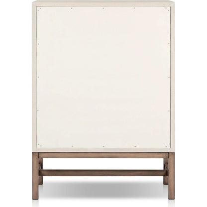 Fiona Tall Dresser by Four Hands. Made from sugar palm, solid mahogany in a unique style.