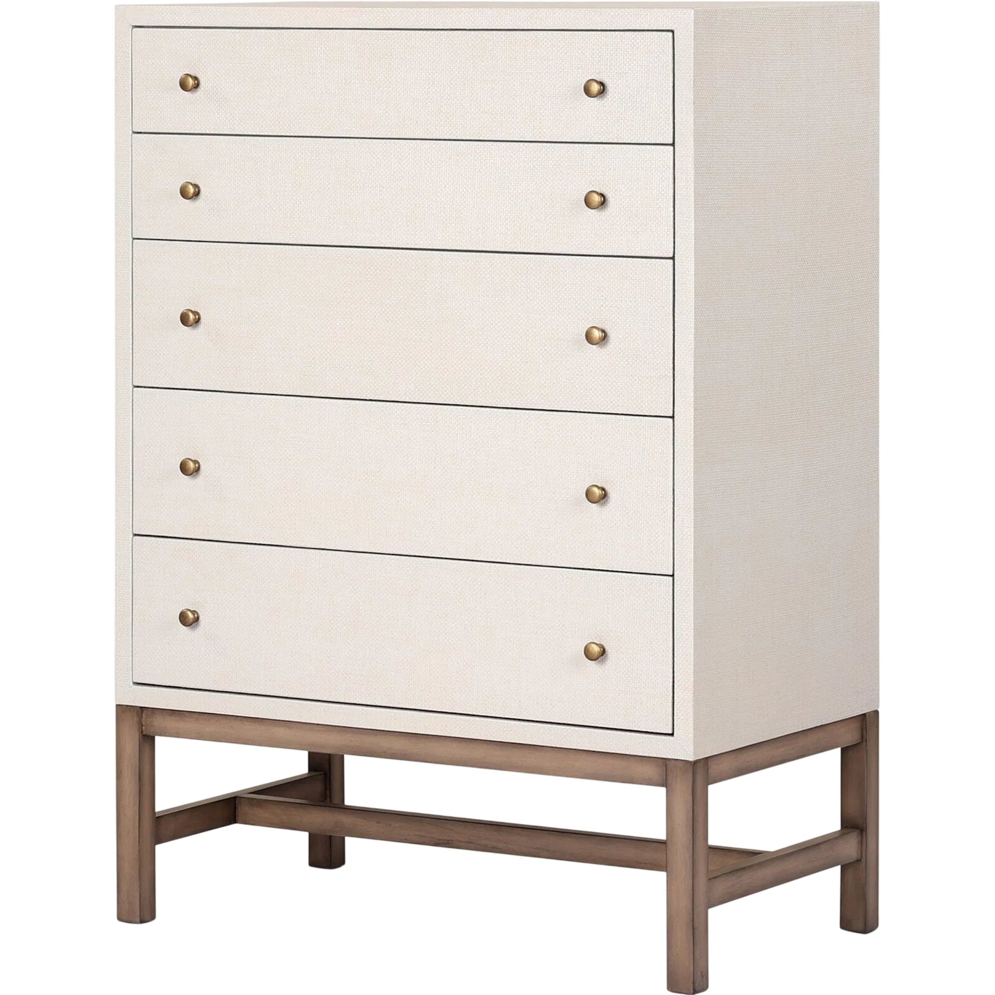 Fiona Tall Dresser by Four Hands. Made from sugar palm, solid mahogany in a unique style.