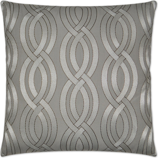 Winding Path by DV Kap Home in gray, silver. Made from 77% polyester, 23% linen in a transitional style.