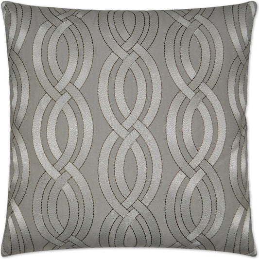 Winding Path Pillow by DV Kap Home in grey. Made from 77% polyester, 23% linen in a unique style.