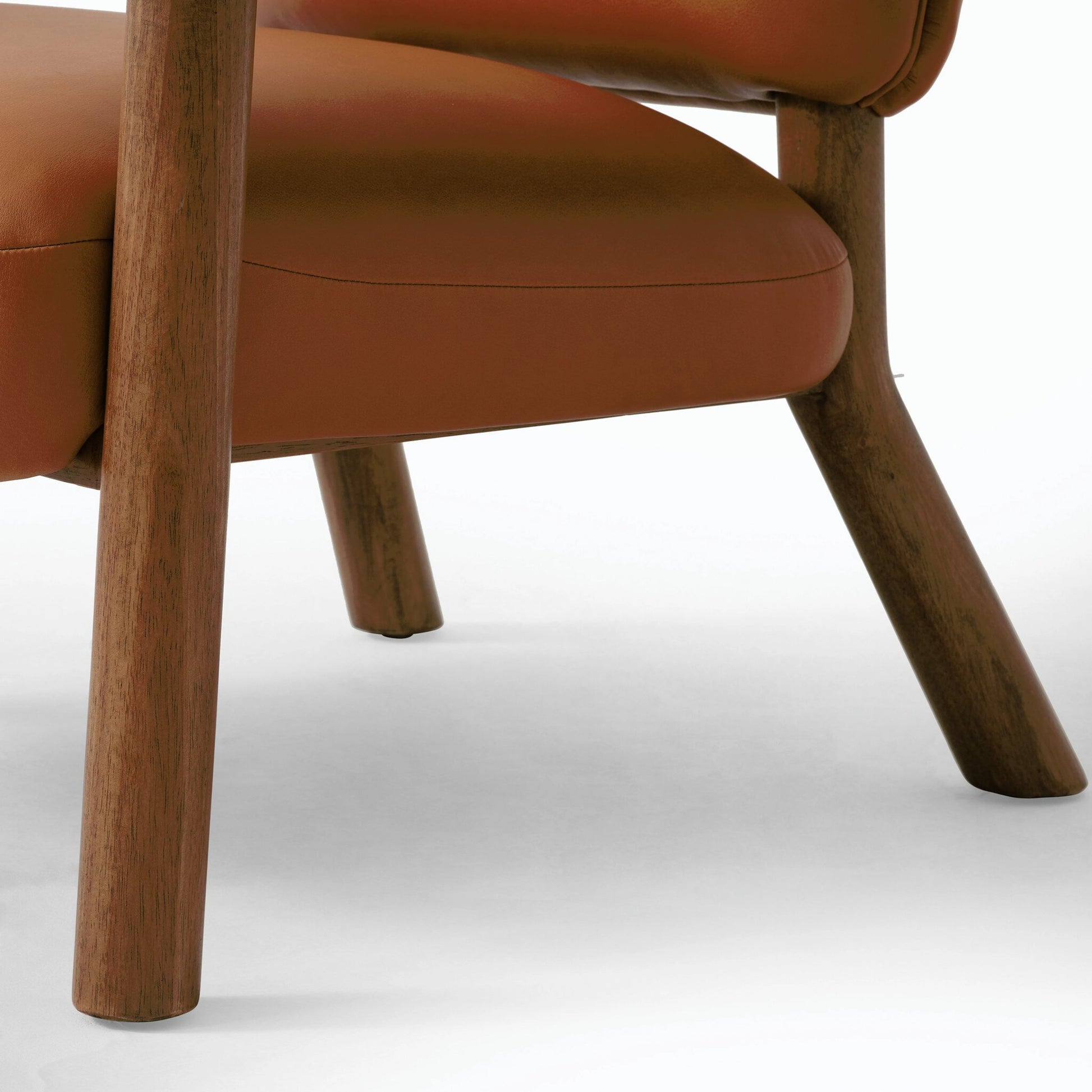 Eisley Chair by Four Hands. Made from top grain leather, solid parawood, poplar plywood in a modern style.