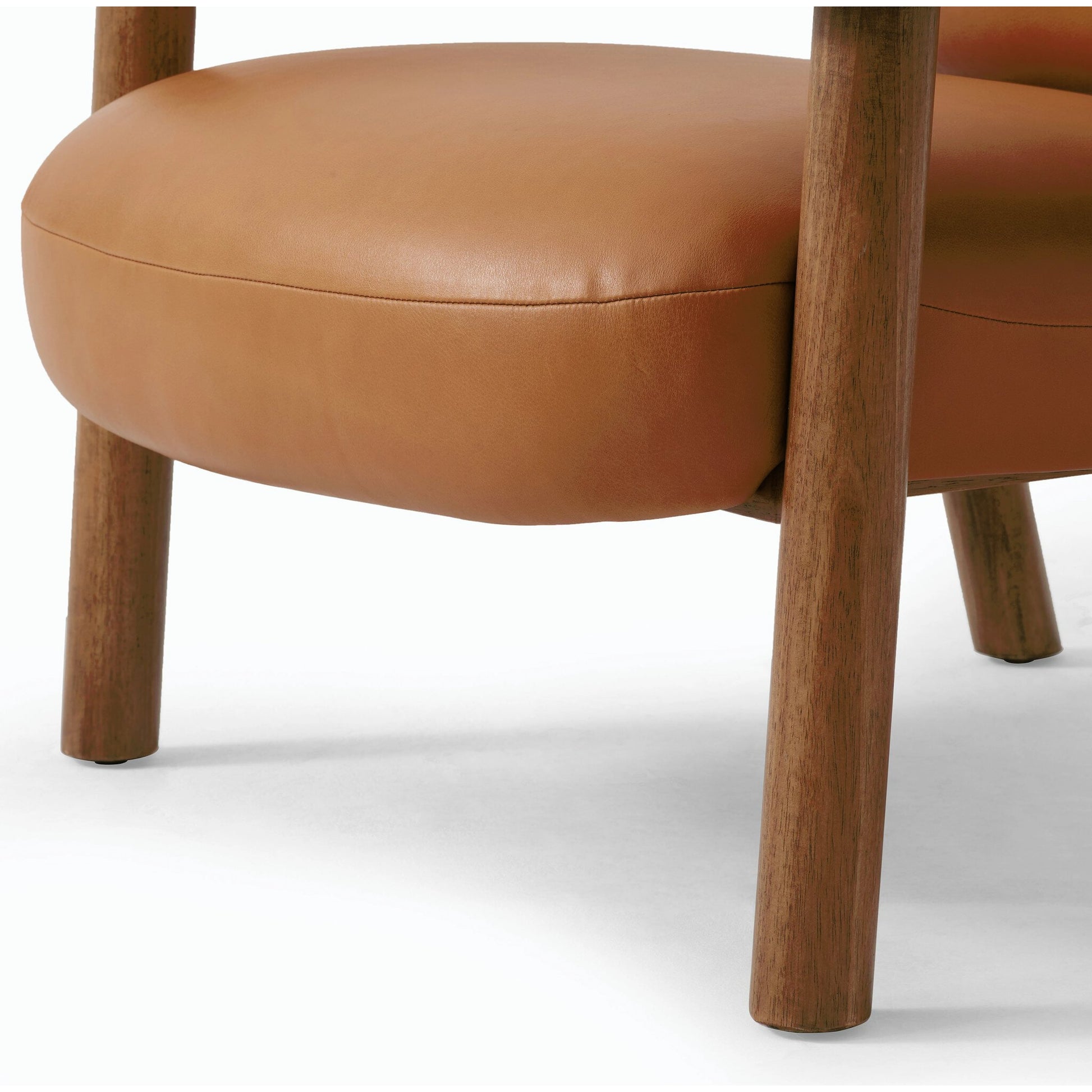 Eisley Chair by Four Hands. Made from top grain leather, solid parawood, poplar plywood in a modern style.