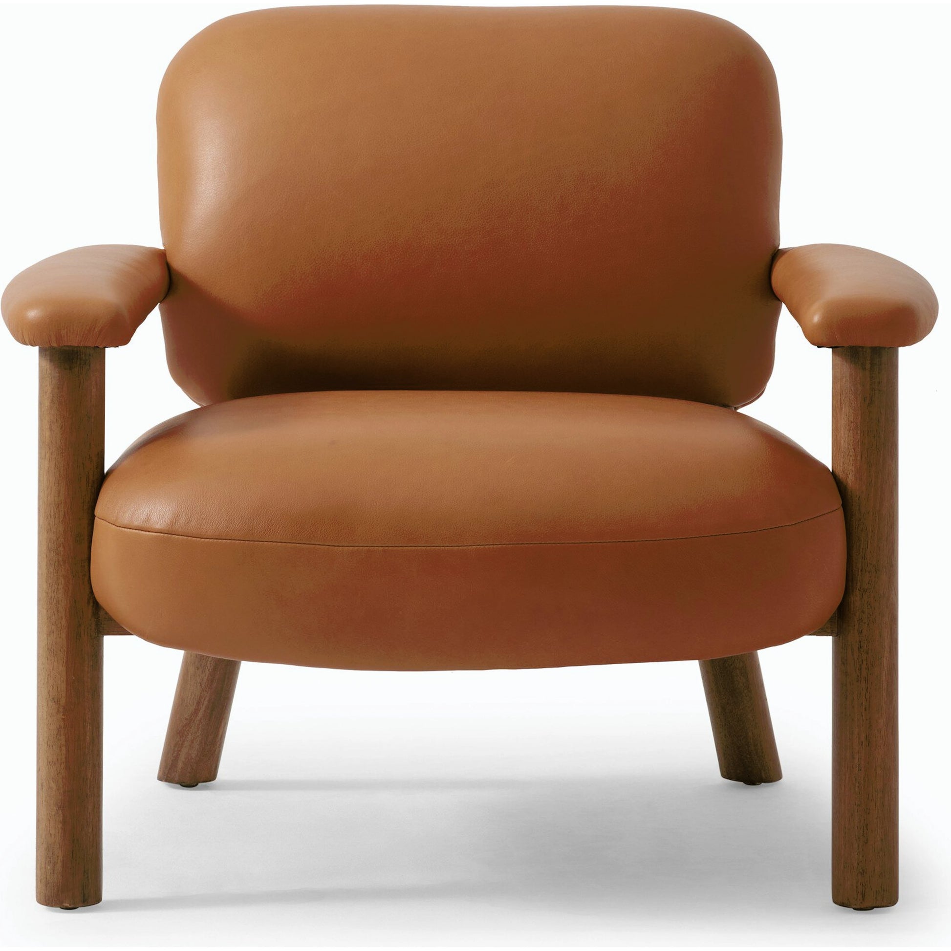 Eisley Chair by Four Hands. Made from top grain leather, solid parawood, poplar plywood in a modern style.