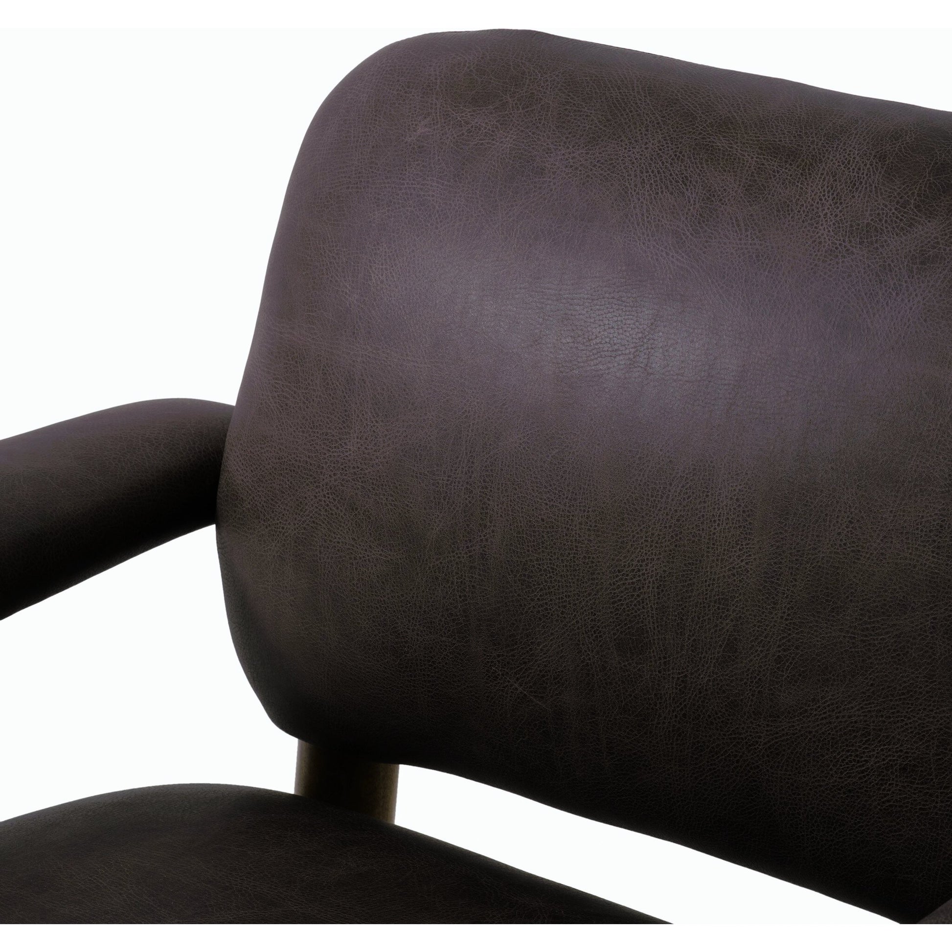 Eisley Chair by Four Hands. Made from top grain leather, solid parawood, poplar plywood in a modern style.