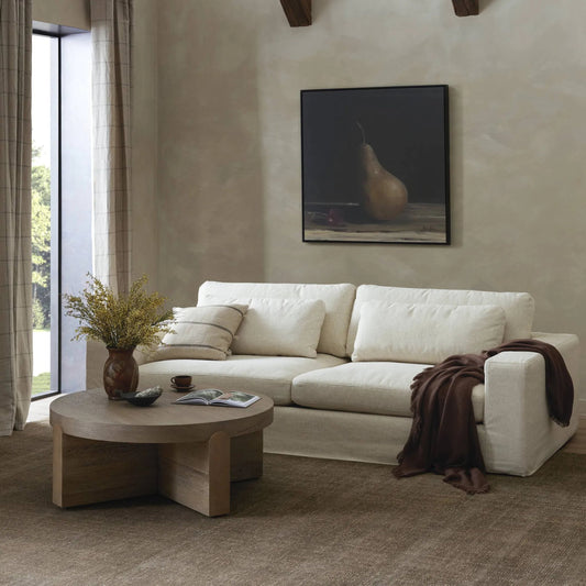 Bloor Slipcover Sofa-98" by Four Hands in antwerp natural. Made from 39% linen, 35% cotton, 26% polyester in a coastal style.