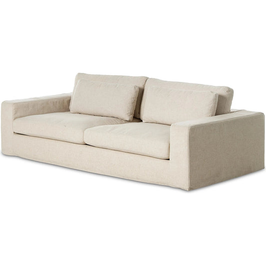 Bloor Slipcover Sofa-98" by Four Hands in antwerp natural. Made from 39% linen, 35% cotton, 26% polyester in a coastal style.
