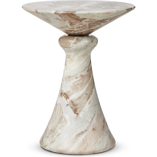Connie End Table by Four Hands in sawar marble. Made from solid marble in a modern style.