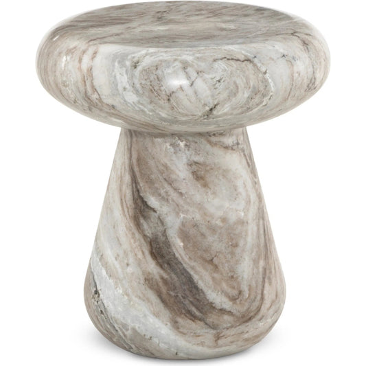 Pablo Outdoor End Table by Four Hands in sawar marble. Made from solid marble in a modern style.