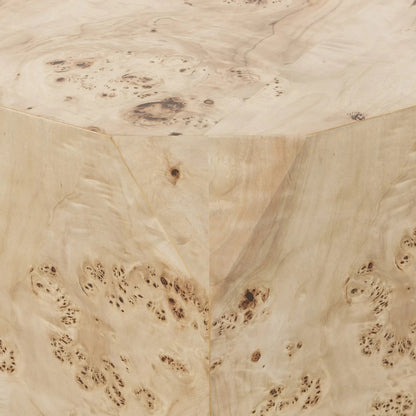 Elena Coffee Table by Four Hands in light burl. Made from poplar burl veneer in a transitional style.