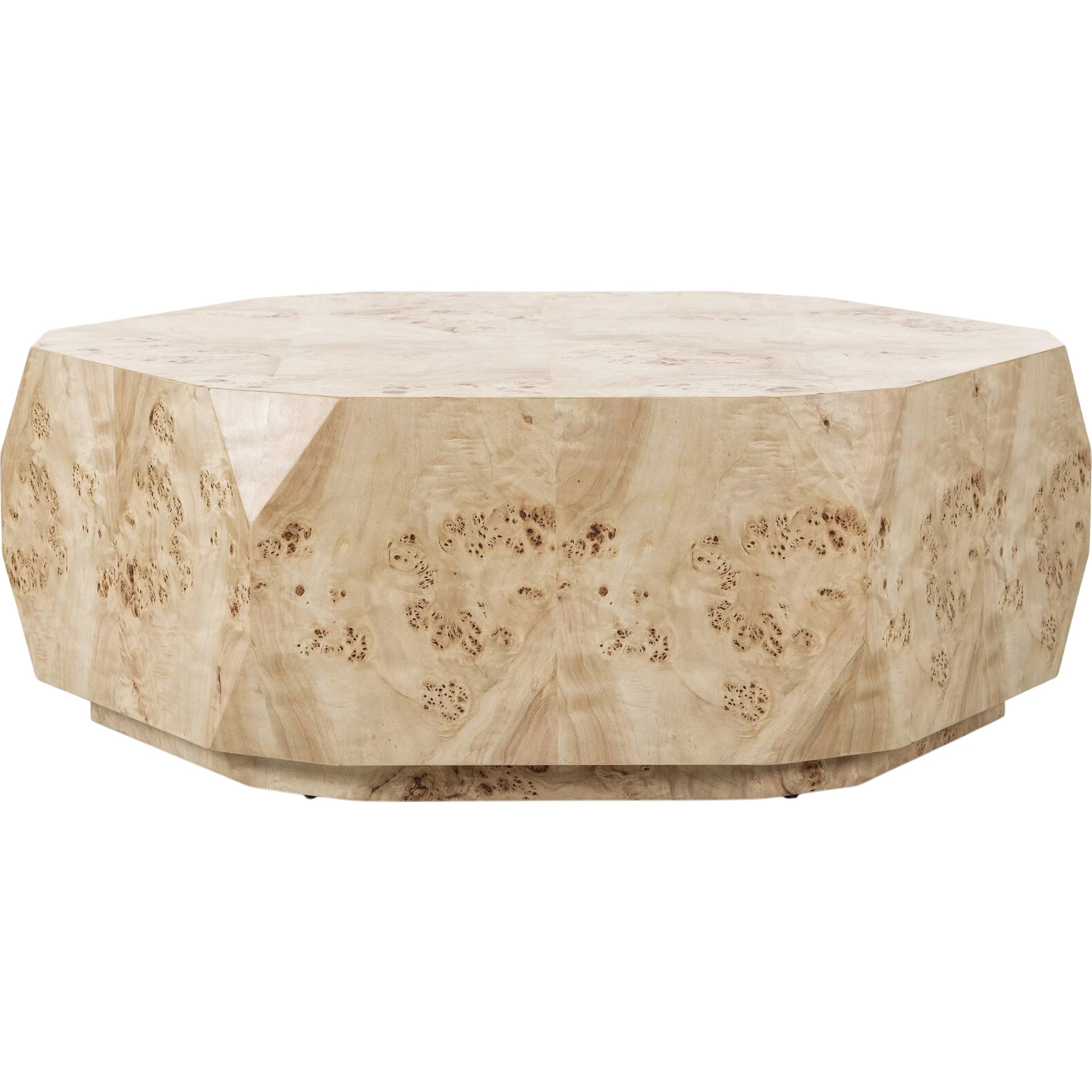 Elena Coffee Table by Four Hands in light burl. Made from poplar burl veneer in a transitional style.