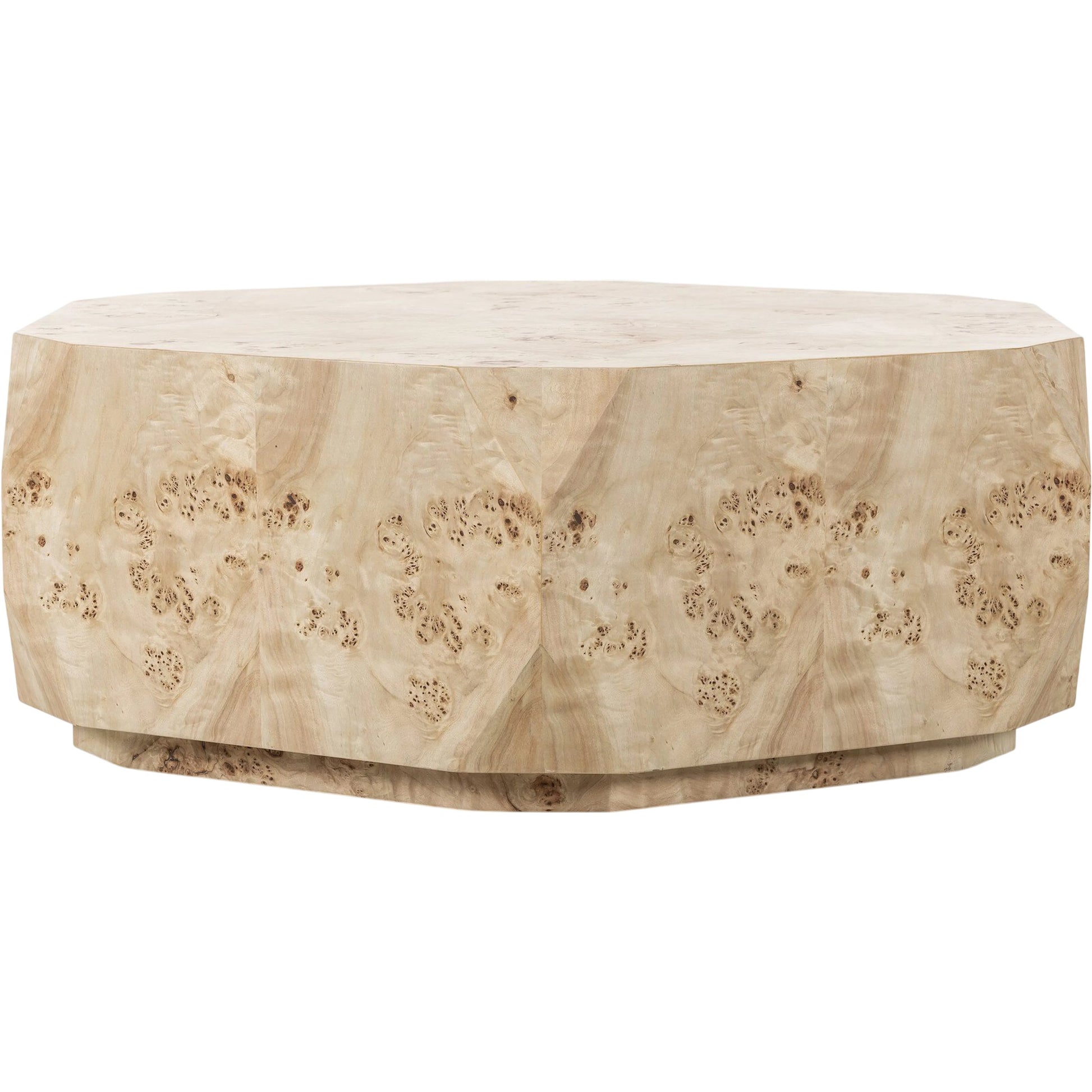 Elena Coffee Table by Four Hands in light burl. Made from poplar burl veneer in a transitional style.