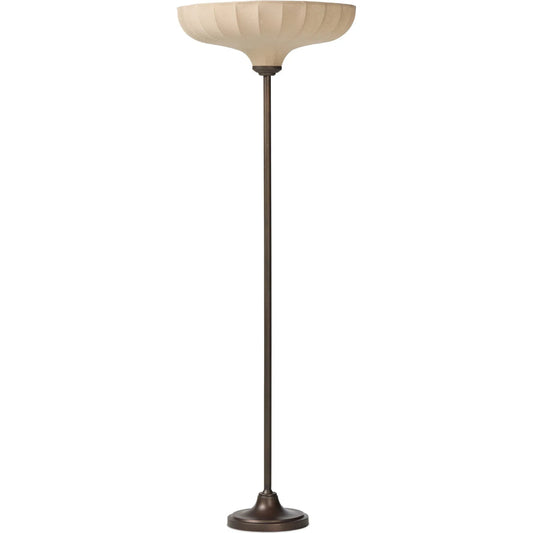 Winslet Floor Lamp by Four Hands in light oil rubbed bronze, black fabric cord. Made from iron, thermoplastic in a unique style.