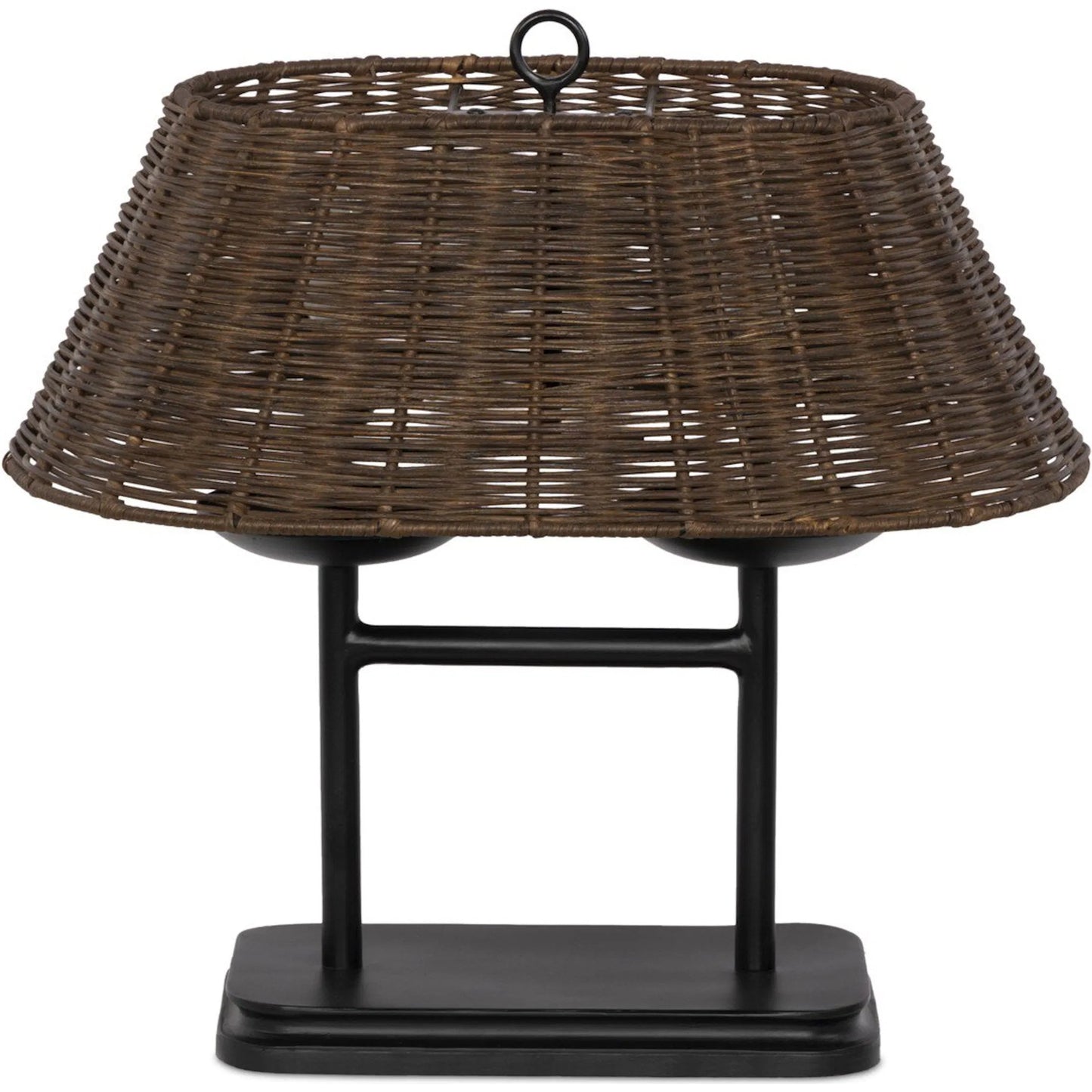 002 SI-2524101 | Additional Silo | Harwick Table Lamp by Four Hands in jet black, brown rattan. Made from iron, rattan in a cottage & farmhouse style.