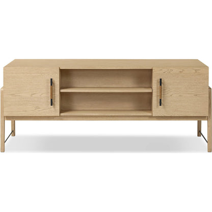 Rosedale Executive Desk by Four Hands. Made from oak veneer, top grain leather, solid oak in a unique style.