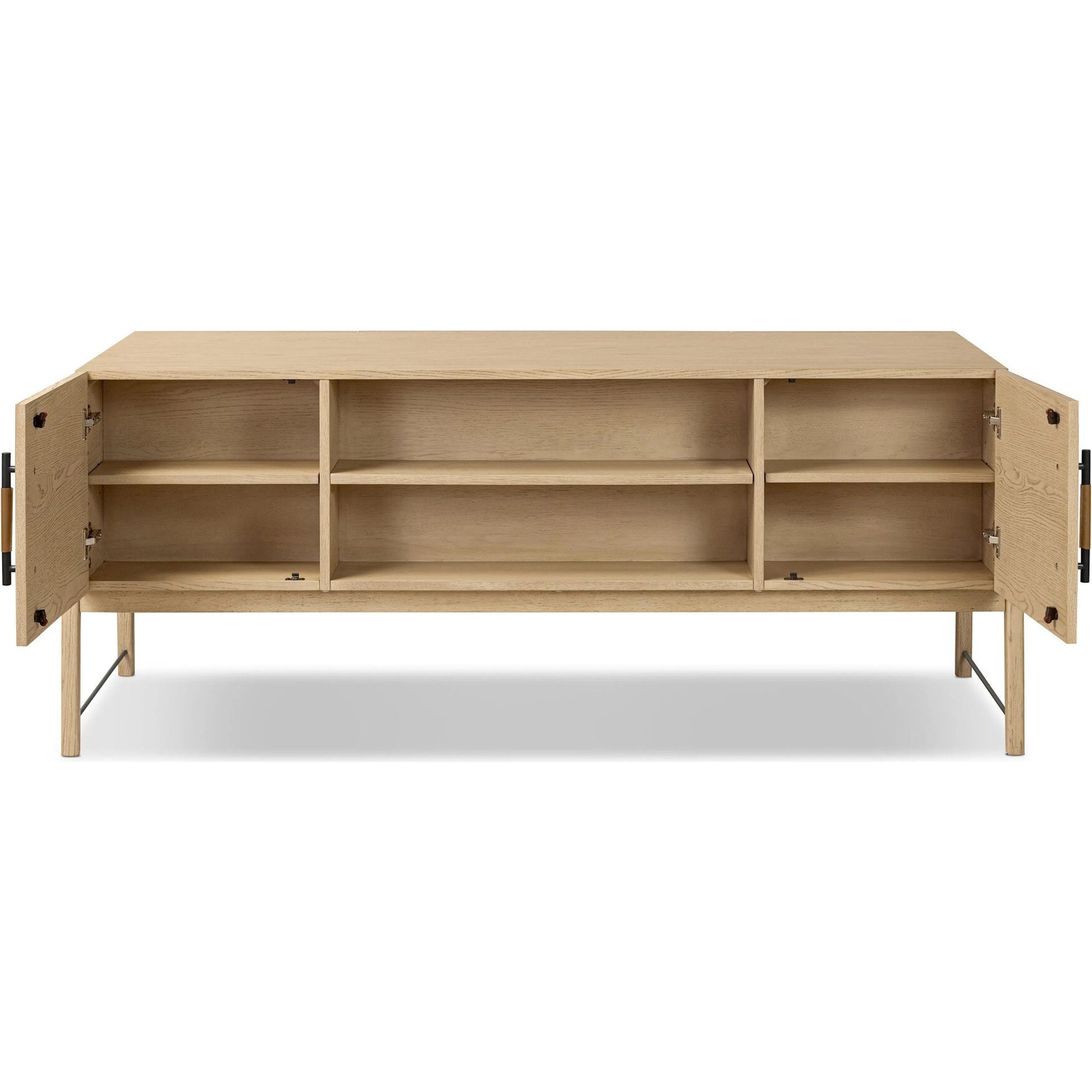 Rosedale Executive Desk by Four Hands. Made from oak veneer, top grain leather, solid oak in a unique style.