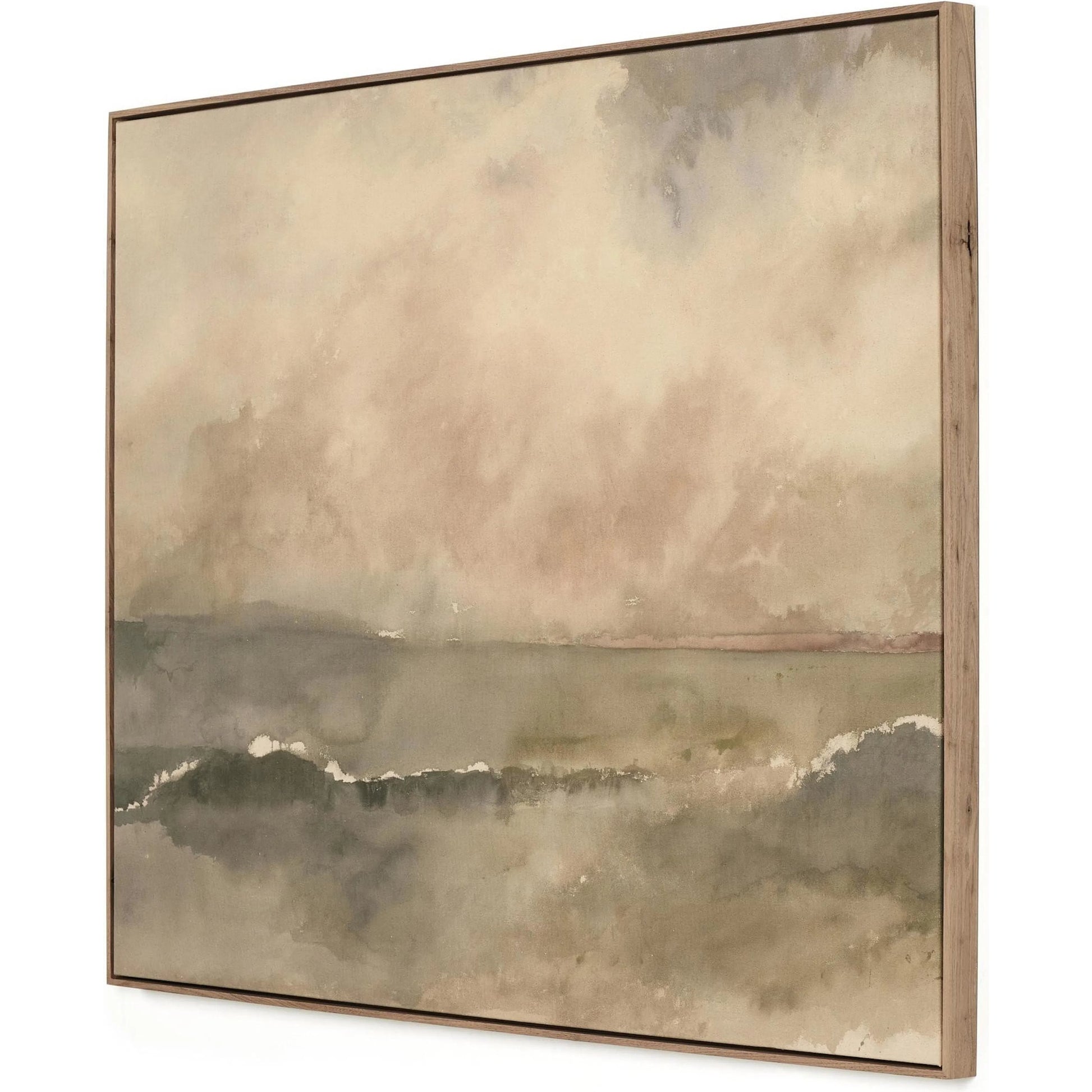 You Said I Am The Sea by Aileen Fitzgerald by Four Hands in rustic walnut floater, fredrix 558 raw canvas. Made from rustic walnut, raw canvas, gallery bracer in a modern style.