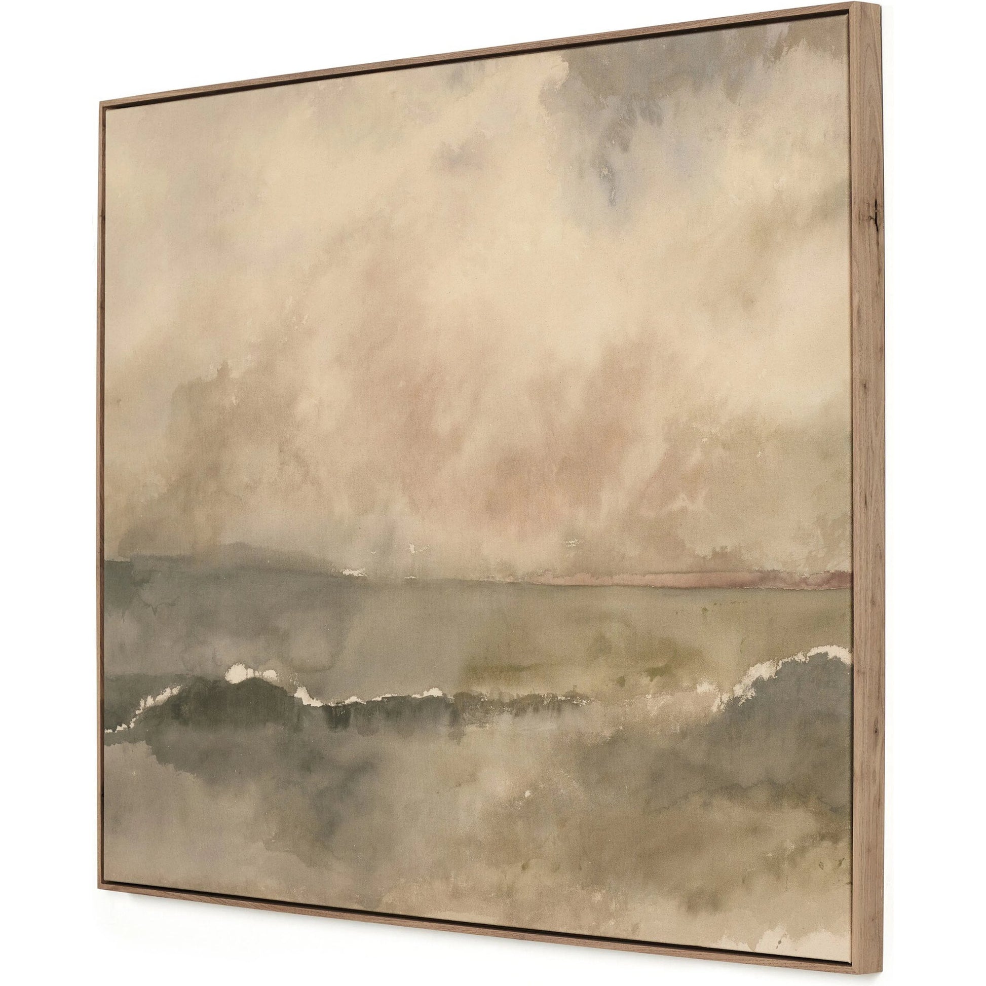 You Said I Am The Sea by Aileen Fitzgerald by Four Hands in rustic walnut floater, fredrix 558 raw canvas. Made from rustic walnut, raw canvas, gallery bracer in a modern style.