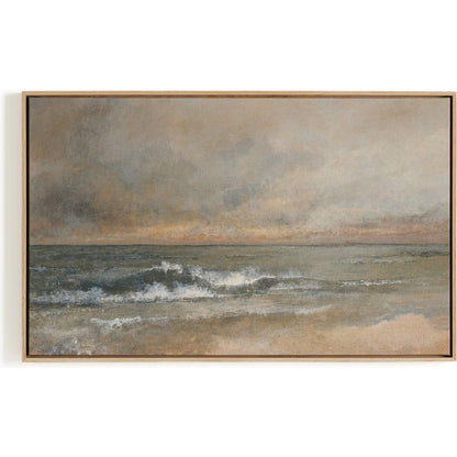 Breakthrough by Aileen Fitzgerald by Four Hands. Made from vertical grain white oak floater, raw canvas, gallery bracer in a modern style.