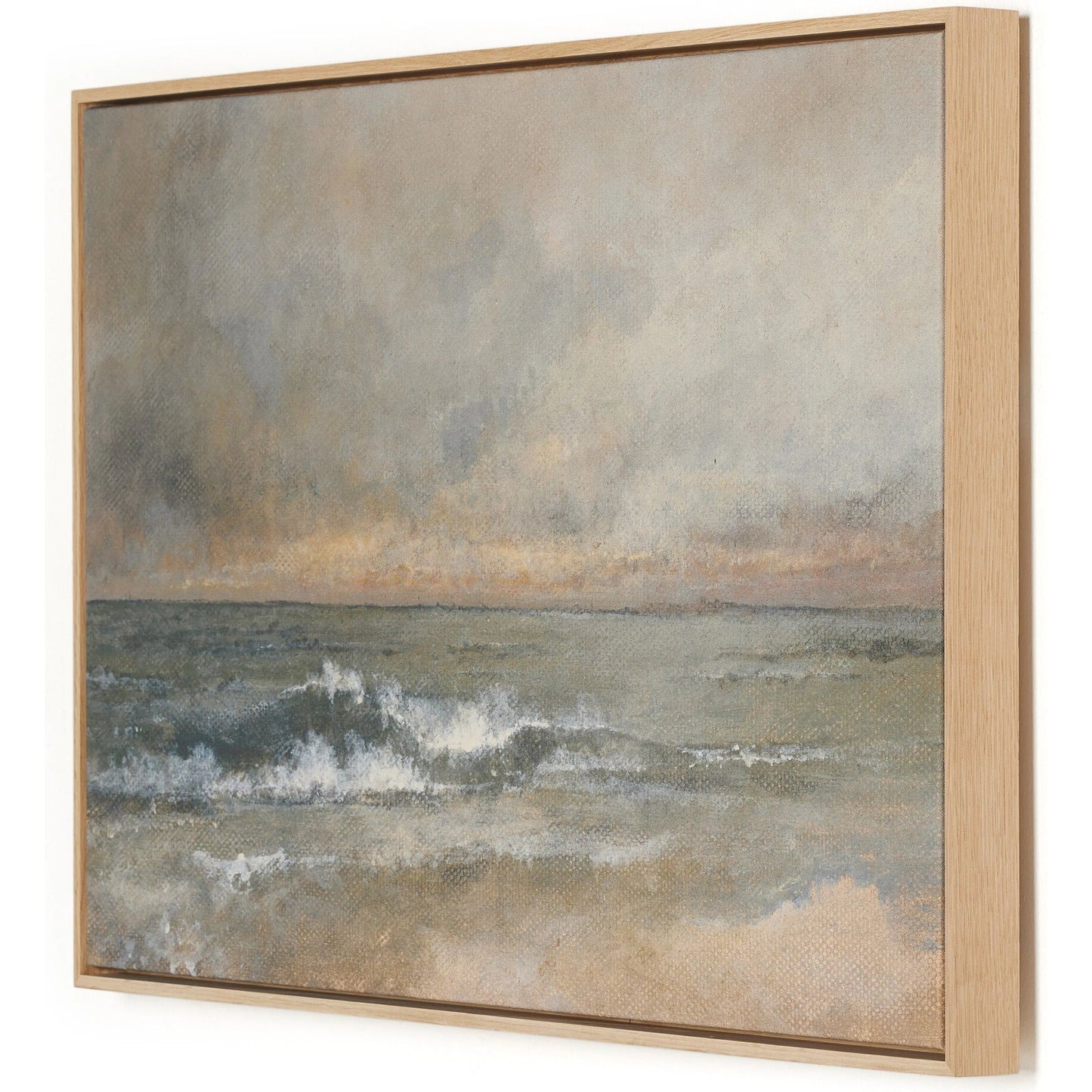 002 SI-2191609 | Additional Silo | Breakthrough by Aileen Fitzgerald by Four Hands. Made from vertical grain white oak floater, raw canvas, gallery bracer in a modern style.