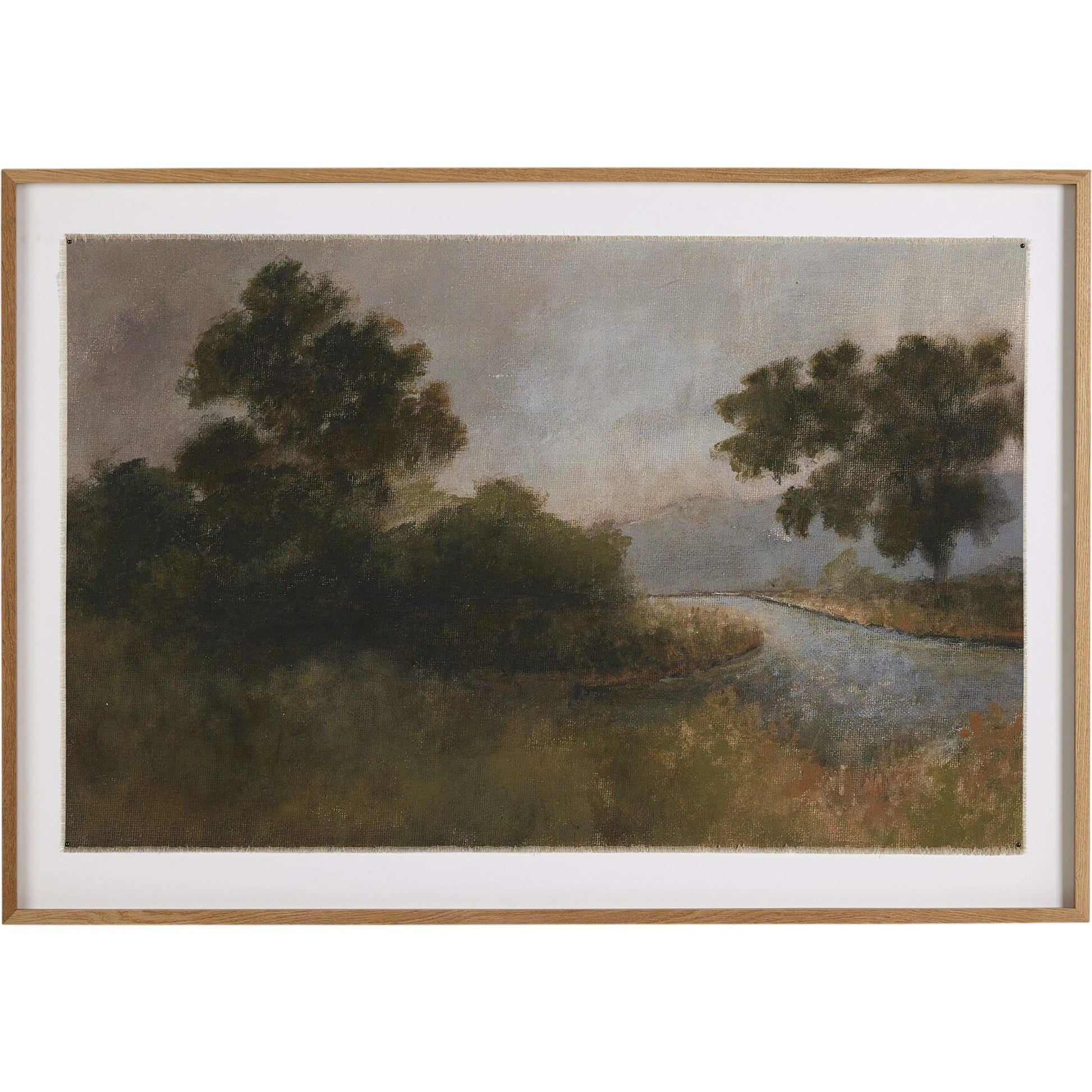 Morning Glory by Aileen Fitzgerald by Four Hands in vertical grain 2.5 white oak, fredrix 558 raw canvas, bw8-97 polar white. Made from vertical grain white oak, raw canvas in a modern style.