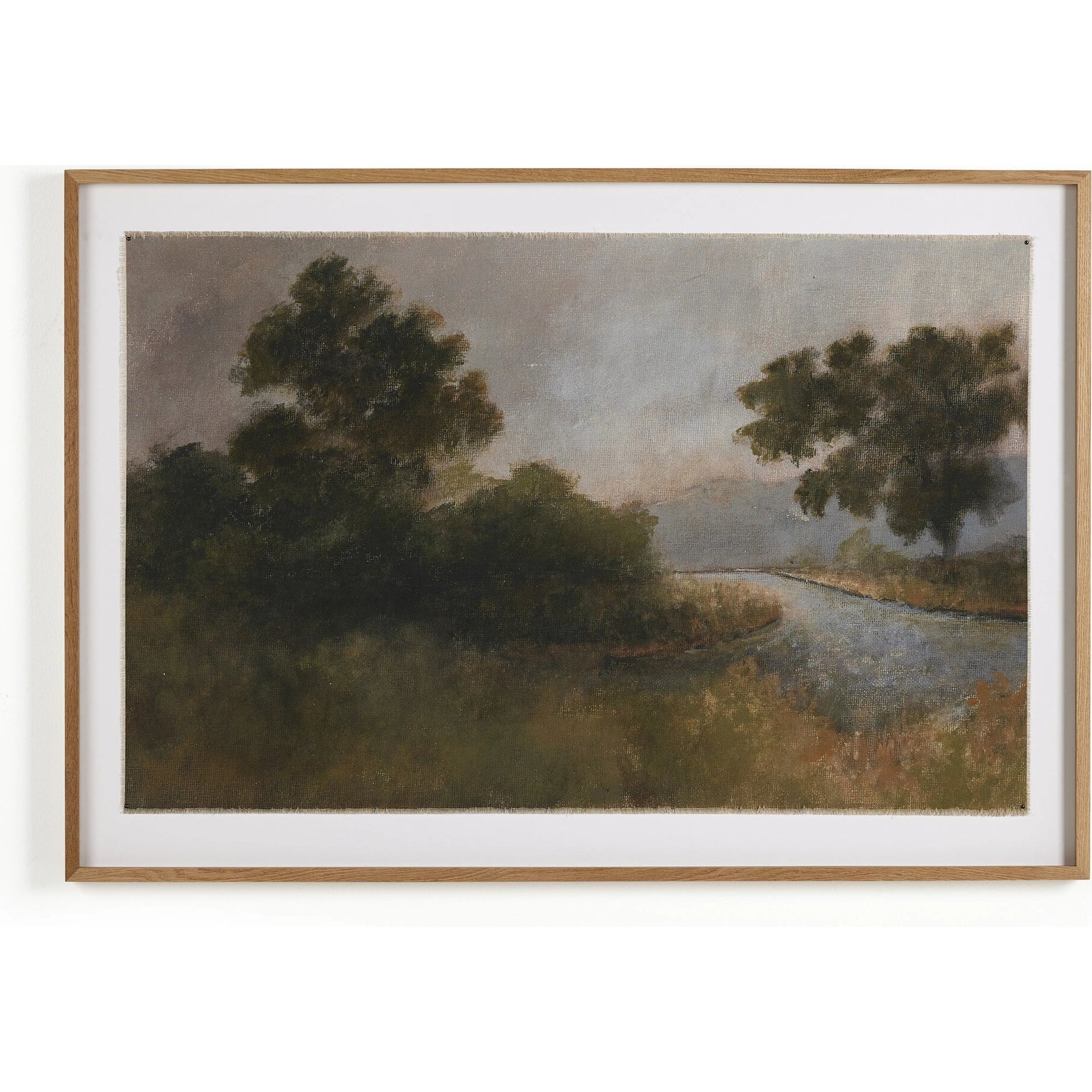 Morning Glory by Aileen Fitzgerald by Four Hands in vertical grain 2.5 white oak, fredrix 558 raw canvas, bw8-97 polar white. Made from vertical grain white oak, raw canvas in a modern style.