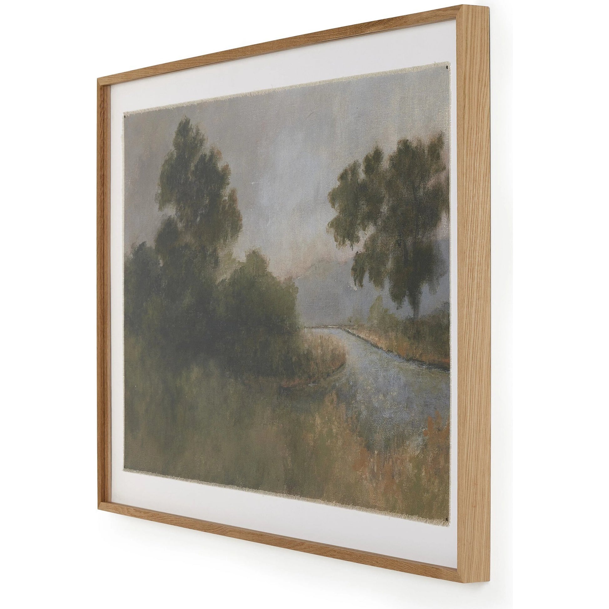 Morning Glory by Aileen Fitzgerald by Four Hands in vertical grain 2.5 white oak, fredrix 558 raw canvas, bw8-97 polar white. Made from vertical grain white oak, raw canvas in a modern style.